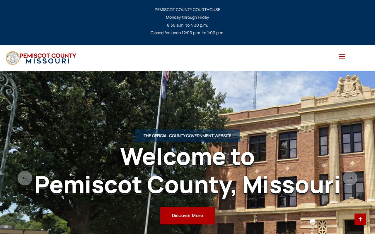 Pemiscot County courthouse and government information